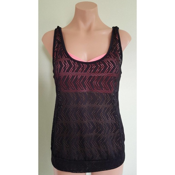 Go Gossip black pink 2 in 1 tankini top size M - Picture 1 of 4